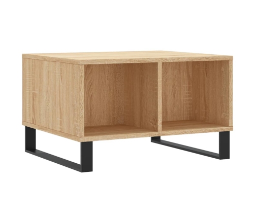 Mesa de centro madera contrachapada roble Sonoma 60x50x36,5 cm