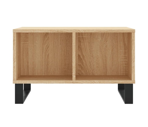 Mesa de centro madera contrachapada roble Sonoma 60x50x36,5 cm