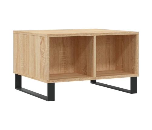 Mesa de centro madera contrachapada roble Sonoma 60x50x36,5 cm