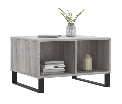 Mesa de centro madera contrachapada gris Sonoma 60x50x36,5 cm