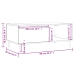 Mesa de centro madera contrachapada blanco 90x50x36,5 cm