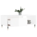 Mesa de centro madera contrachapada blanco brillo 90x50x36,5 cm