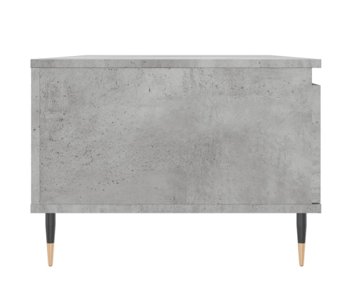 Mesa de centro madera contrachapada gris hormigón 90x50x36,5 cm