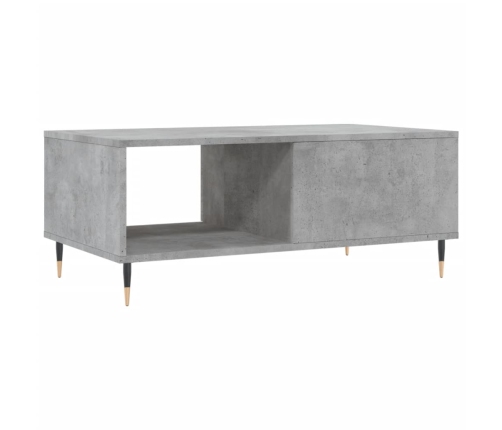 Mesa de centro madera contrachapada gris hormigón 90x50x36,5 cm