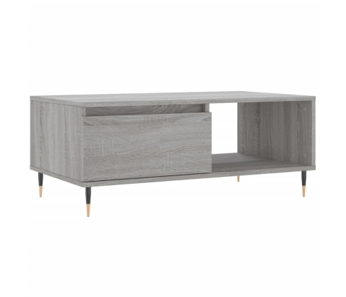 Mesa de centro madera contrachapada gris Sonoma 90x50x36,5 cm