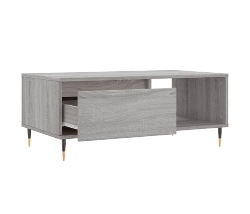 Mesa de centro madera contrachapada gris Sonoma 90x50x36,5 cm