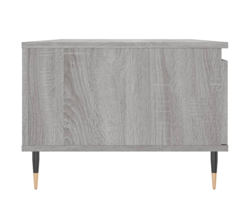 Mesa de centro madera contrachapada gris Sonoma 90x50x36,5 cm