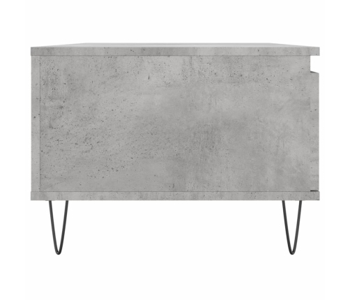 Mesa de centro madera contrachapada gris hormigón 90x50x36,5 cm