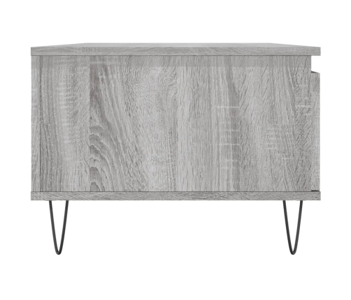 Mesa de centro madera contrachapada gris Sonoma 90x50x36,5 cm