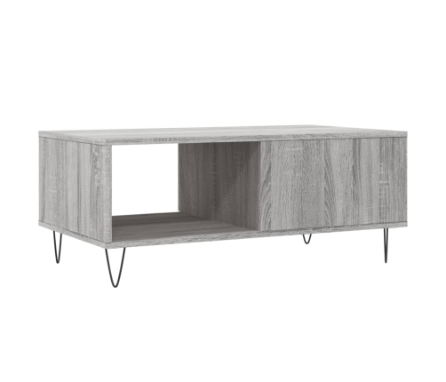 Mesa de centro madera contrachapada gris Sonoma 90x50x36,5 cm