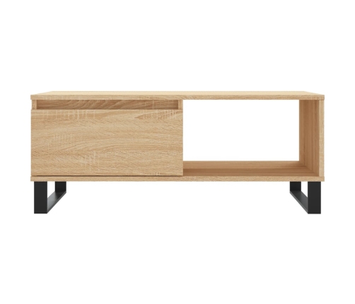 Mesa de centro madera contrachapada roble Sonoma 90x50x36,5 cm