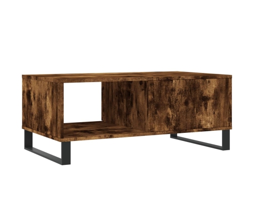 Mesa de centro madera contrachapada roble ahumado 90x50x36,5 cm