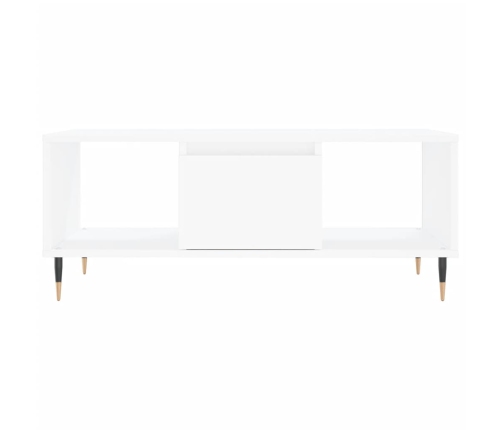 Mesa de centro madera contrachapada blanco 90x50x36,5 cm