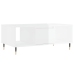 Mesa de centro madera contrachapada blanco brillo 90x50x36,5 cm