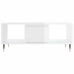 Mesa de centro madera contrachapada blanco brillo 90x50x36,5 cm