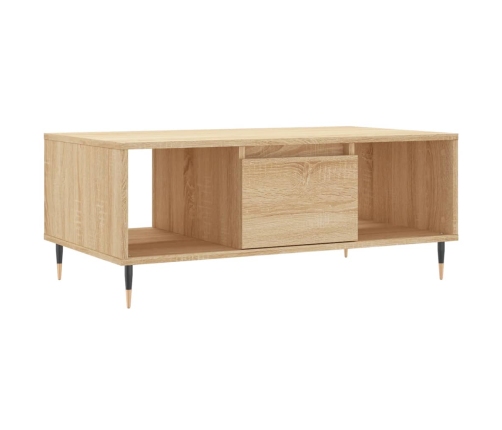 Mesa de centro madera contrachapada roble Sonoma 90x50x36,5 cm