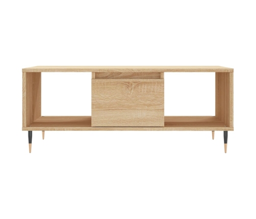 Mesa de centro madera contrachapada roble Sonoma 90x50x36,5 cm