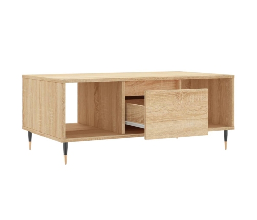 Mesa de centro madera contrachapada roble Sonoma 90x50x36,5 cm