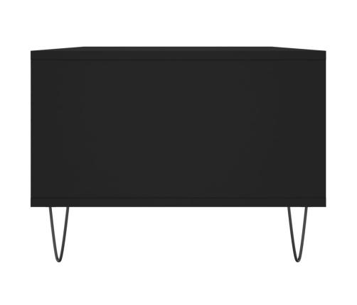 Mesa de centro madera contrachapada negro 90x50x36,5 cm