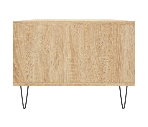 Mesa de centro madera contrachapada roble Sonoma 90x50x36,5 cm