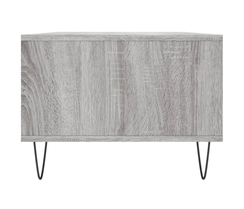 Mesa de centro madera contrachapada gris Sonoma 90x50x36,5 cm