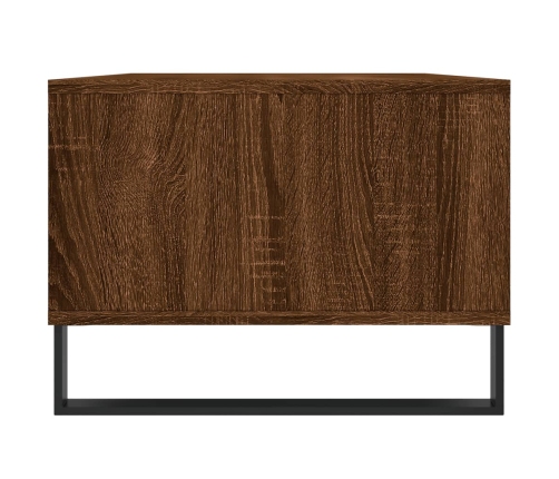 Mesa de centro madera contrachapada marrón roble 90x50x36,5 cm