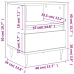 Mesitas de noche 2 uds madera de ingeniería blanco 40x35x50 cm