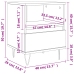 Mesitas de noche 2 uds madera de ingeniería negro 40x35x50 cm