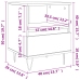 Mesitas noche 2 uds madera ingeniería blanco brillo 40x35x50 cm