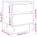 Mesita de noche madera de ingeniería roble Sonoma 40x35x50 cm