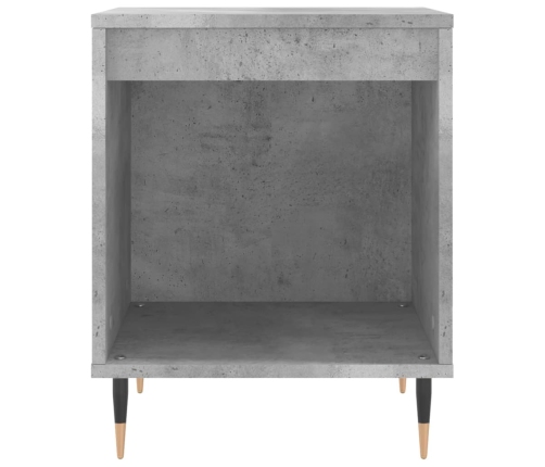 vidaXL Mesita de noche madera de ingeniería gris hormigón 40x35x50 cm