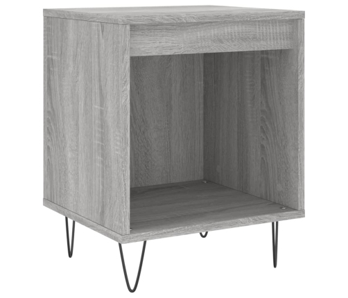 vidaXL Mesita de noche madera de ingeniería gris Sonoma 40x35x50 cm