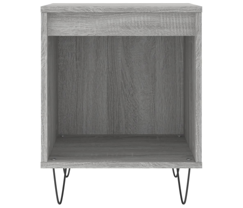 vidaXL Mesita de noche madera de ingeniería gris Sonoma 40x35x50 cm