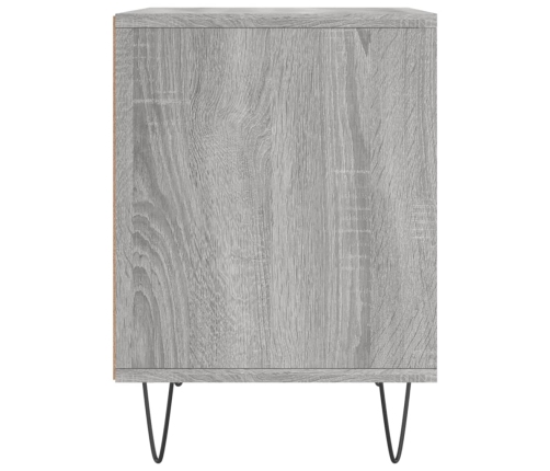 vidaXL Mesita de noche madera de ingeniería gris Sonoma 40x35x50 cm