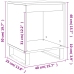 Mesita de noche madera de ingeniería roble ahumado 40x35x50 cm