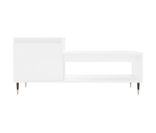 Mesa de centro madera contrachapada blanco 100x50x45 cm