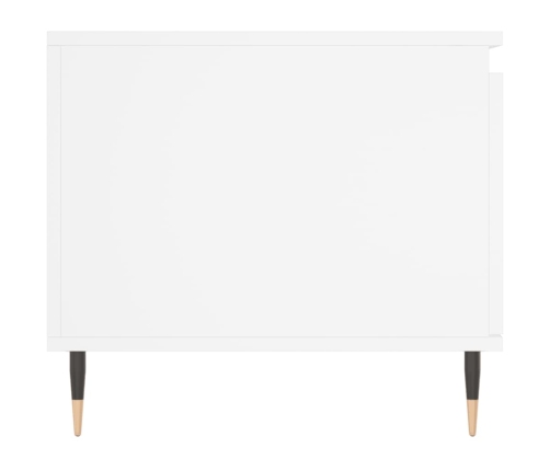 Mesa de centro madera contrachapada blanco 100x50x45 cm