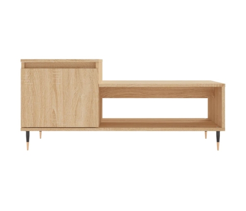 Mesa de centro madera contrachapada roble Sonoma 100x50x45 cm