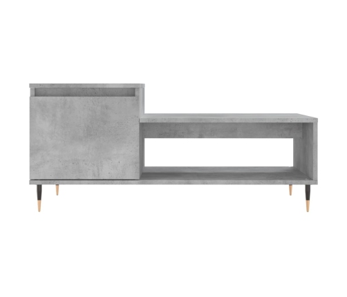 Mesa de centro madera contrachapada gris hormigón 100x50x45 cm