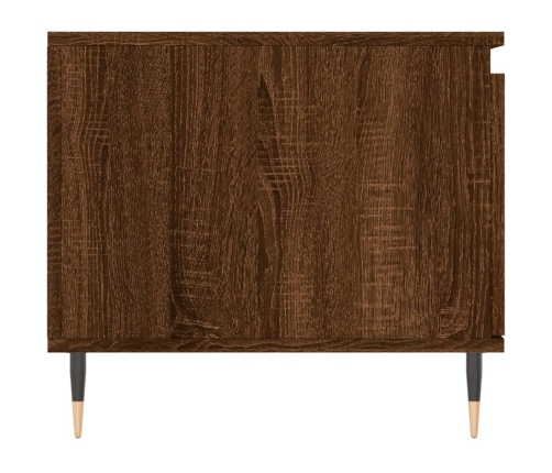 Mesa de centro madera contrachapada roble marrón 100x50x45 cm