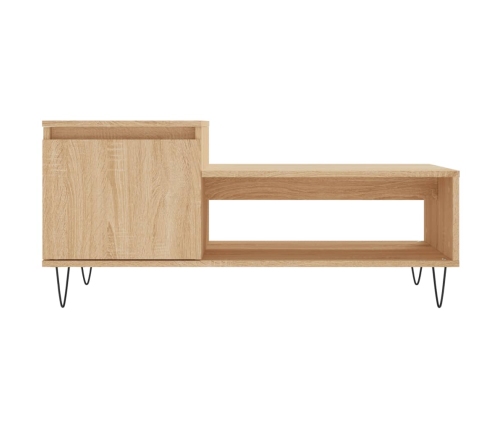 Mesa de centro madera contrachapada roble Sonoma 100x50x45 cm