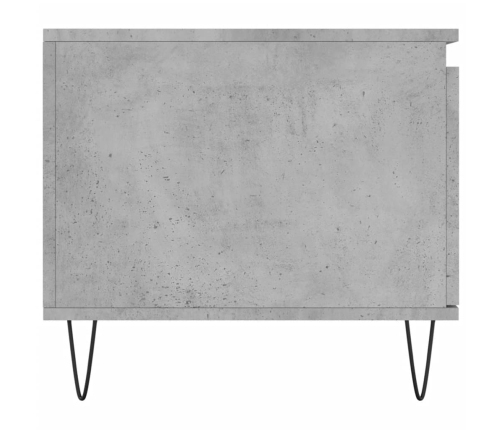 vidaXL Mesa de centro madera contrachapada gris hormigón 100x50x45 cm