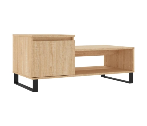 Mesa de centro madera contrachapada roble Sonoma 100x50x45 cm