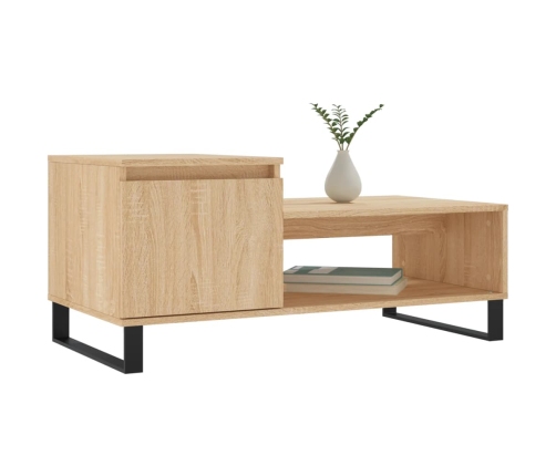 Mesa de centro madera contrachapada roble Sonoma 100x50x45 cm