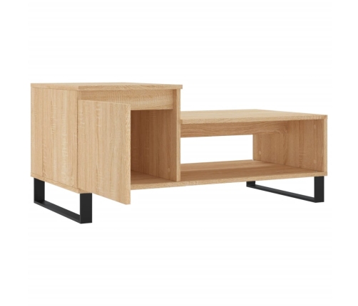 Mesa de centro madera contrachapada roble Sonoma 100x50x45 cm