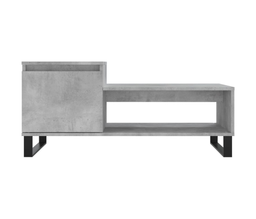 Mesa de centro madera contrachapada gris hormigón 100x50x45 cm