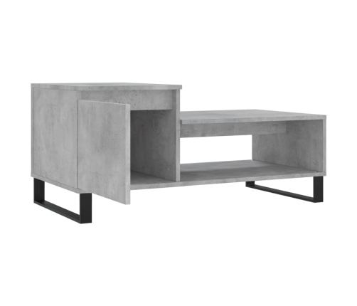 Mesa de centro madera contrachapada gris hormigón 100x50x45 cm