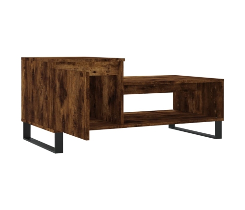 Mesa de centro madera contrachapada roble ahumado 100x50x45 cm