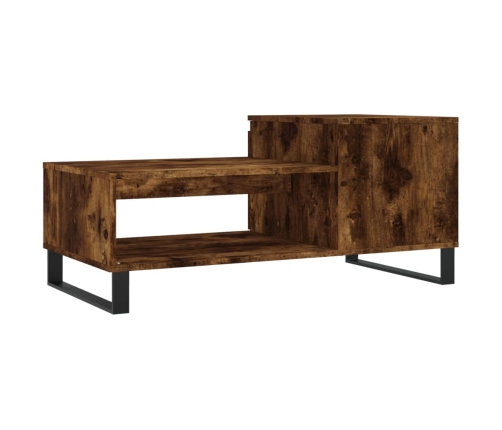 Mesa de centro madera contrachapada roble ahumado 100x50x45 cm