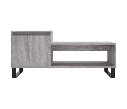 Mesa de centro madera contrachapada gris Sonoma 100x50x45 cm